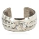 Certified Authentic Navajo Handmade Natural White Buffalo Native American Nickel Bracelet 13137-1