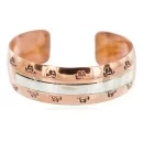 Navajo Horse .925 Sterling Silver Handmade Native American Pure Copper Bracelet 92005-12