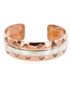 Certified Authentic Navajo Horse .925 Sterling Silver Handmade Native American Pure Copper Bracelet 92005-12