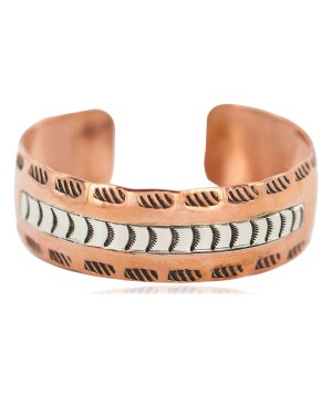 Certified Authentic Navajo Horse .925 Sterling Silver Handmade Native American Pure Copper Bracelet 92005-2