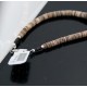Certified Authentic Navajo Native .925 Sterling Silver Graduated Heishi and Turquoise DROP Native American Necklace 750103-40
