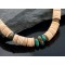 Certified Authentic Navajo Native .925 Sterling Silver Graduated Heishi and Turquoise Native American Necklace 390585942442
