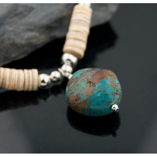 Certified Authentic Navajo Native .925 Sterling Silver Graduated Heishi Turquoise 153.925 Sterling Silver Native American Necklace 390583143489 Certified Authentic Navajo Native .925 Sterling Silver Graduated Heishi Turquoise 153.925 Sterling Silver Native American Necklace 390583143489