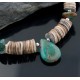 Certified Authentic Navajo Native .925 Sterling Silver Graduated Heishi Turquoise DROP Native American Necklace 390589681833