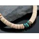 Navajo Native .925 Sterling Silver Graduated Heishi, Turquoise Native American Necklace 15560-3 Navajo Native .925 Sterling Silver Graduated Heishi, Turquoise Native American Necklace 15560-3