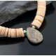 Certified Authentic Navajo Native .925 Sterling Silver Graduated Melon Shell and Turquoise DROP Native American Necklace 390611867862