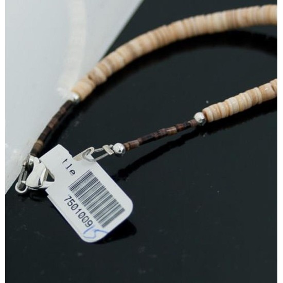 Certified Authentic Navajo Native .925 Sterling Silver Graduated Melon Shell and Turquoise DROP Native American Necklace 7501009-15