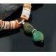 Certified Authentic Navajo Native .925 Sterling Silver Graduated Melon Shell and Turquoise Native American Necklace 390617925292