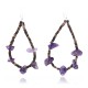 Certified Authentic Navajo NATIVE .925 Sterling Silver Hooks Natural AMETHYST LOOP Native American Earrings 371018710604