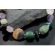 Certified Authentic Navajo Native .925 Sterling Silver Multicolor Stones Native American Necklace 750102-96