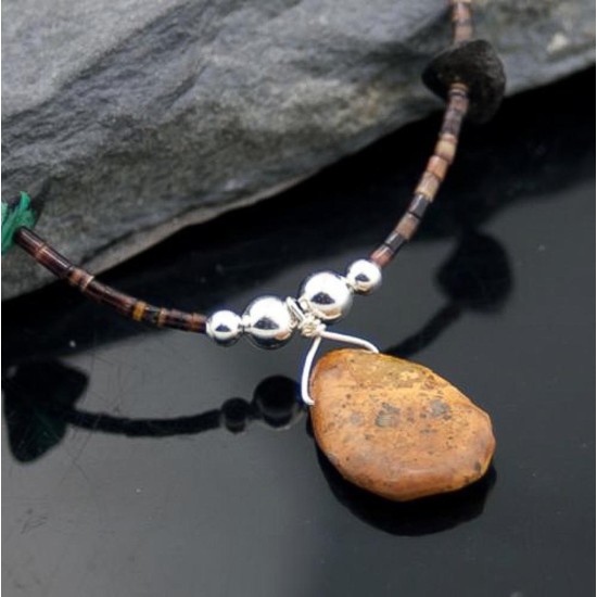 Certified Authentic Navajo Native .925 Sterling Silver Natural Turquoise DROP Native American Necklace 15388-40 Certified Authentic Navajo Native .925 Sterling Silver Natural Turquoise DROP Native American Necklace 15388-40