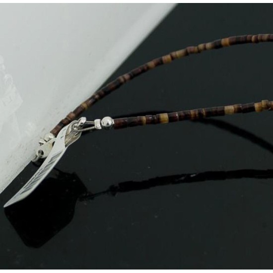 Certified Authentic Navajo Native .925 Sterling Silver Natural Turquoise DROP Native American Necklace 15388-40 Certified Authentic Navajo Native .925 Sterling Silver Natural Turquoise DROP Native American Necklace 15388-40