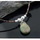 Navajo Native .925 Sterling Silver Natural Turquoise DROP Native American Necklace 750103-39