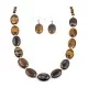 Navajo Native American Natural Tigers Eye Necklace Earrings Set 24547-18331 Navajo Native American Natural Tigers Eye Necklace Earrings Set 24547-18331