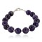 Certified Authentic Navajo Natural Amethyst Native American Bracelet 12945-7