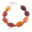 Certified Authentic Navajo Natural Carnelian Native American Bracelet 12884-4