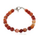 Navajo Natural Carnelian Native American Bracelet 12920-2