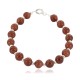 Certified Authentic Navajo Natural Goldstone Nickel Native American Bracelet 12933
