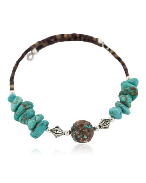 Certified Authentic Navajo Natural Heishi Native American Adjustable Wrap Bracelet 13151-14