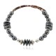 Certified Authentic Navajo Natural Hematite Heishi Adjustable Wrap Native American Bracelet 13049-8