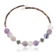 Certified Authentic Navajo Natural Hematite Purple Quartz Heishi Adjustable Wrap Native American Bracelet 13049-1