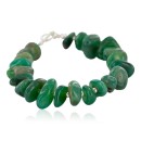 Certified Authentic Navajo Natural Jade Native American Bracelet 12945-6