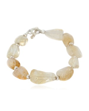 Certified Authentic Navajo Natural Quartz Native American Bracelet 12921-6