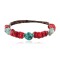 Certified Authentic Navajo Natural Turquoise Coral Heishi Native American Adjustable Wrap Bracelet 12742-1