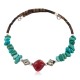 Certified Authentic Navajo Natural Turquoise Heishi Coral Native American Adjustable Wrap Bracelet 13151-46 Certified Authentic Navajo Natural Turquoise Heishi Coral Native American Adjustable Wrap Bracelet 13151-46