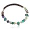 Certified Authentic Navajo Natural Turquoise Heishi Multicolor Native American Adjustable Wrap Bracelet 13139-7