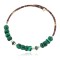 Certified Authentic Navajo Natural Turquoise Malachite Heishi Adjustable Wrap Native American Bracelet 13049-10