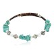Certified Authentic Navajo Natural Turquoise Opalite Heishi Adjustable Wrap Native American Bracelet 12880