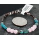 Certified Authentic Navajo Navajo Natural Turquoise and Pink Quartz Native American Adjustable Wrap Bracelet 390840685721 Certified Authentic Navajo Navajo Natural Turquoise and Pink Quartz Native American Adjustable Wrap Bracelet 390840685721