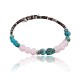 Certified Authentic Navajo Navajo Natural Turquoise and Pink Quartz Native American Adjustable Wrap Bracelet 390840685721 Certified Authentic Navajo Navajo Natural Turquoise and Pink Quartz Native American Adjustable Wrap Bracelet 390840685721