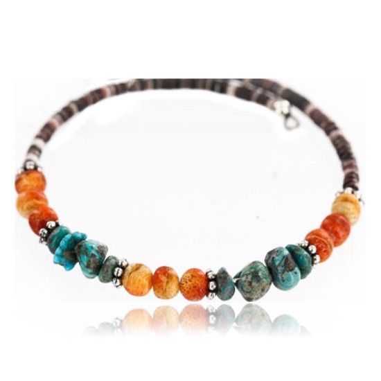 Certified Authentic Navajo Navajo Turquoise and JASPER Native American WRAP Bracelet 371071629314