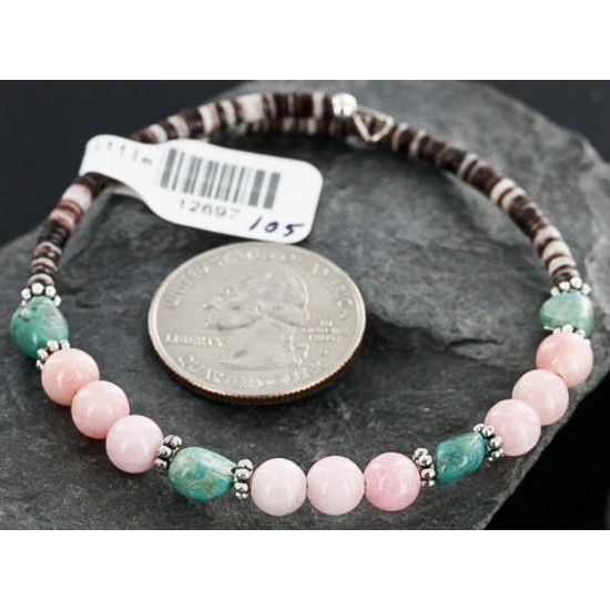Certified Authentic Navajo Navajo Turquoise and QUARTZ Native American WRAP Bracelet 371060868664