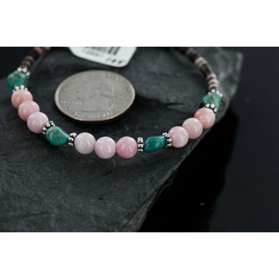 Certified Authentic Navajo Navajo Turquoise and QUARTZ Native American WRAP Bracelet 371060868664