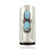 Certified Authentic Navajo Nickel .925 Sterling Silver Natural Turquoise Native American Lighter Case 18123
