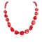 Certified Authentic Navajo Nickel Coral Native American Necklace 25291