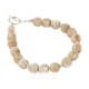 Certified Authentic Navajo Nickel Natural Agate Native American Bracelet 12920-4