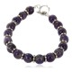 Certified Authentic Navajo Nickel Natural Amethyst Native American Bracelet 12921-5