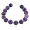 Certified Authentic Navajo Nickel Natural Amethyst Native American Bracelet 13064-5