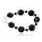 Navajo Nickel Natural Black Onyx Native American Bracelet 13025-4
