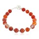 Certified Authentic Navajo Nickel Natural Carnelian Native American Bracelet 13039-6