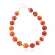 Certified Authentic Navajo Nickel Natural Carnelian Native American Bracelet 13047-3