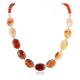 Certified Authentic Navajo Nickel Natural Carnelian Native American Necklace 25289-2