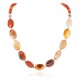 Certified Authentic Navajo Nickel Natural Carnelian Native American Necklace  25303