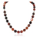 Navajo Nickel Natural Carnelian Native American Necklace 25304