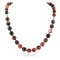 Certified Authentic Navajo Nickel Natural Carnelian Native American Necklace 25304