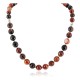 Certified Authentic Navajo Nickel Natural Carnelian Native American Necklace 25304
